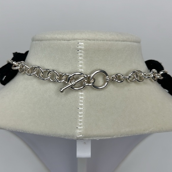 Silpada Multi Strand Leather Necklace with Silver Disc Pendant N1124 - Picture 5 of 7